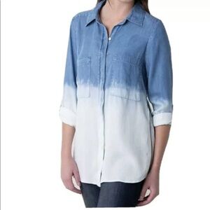Buckle Bleach Dipped Chambray Denim Shirt